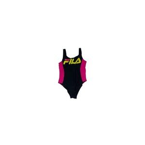 Fila Black and Neon Pink Swimsuit - Girl’s Size 16